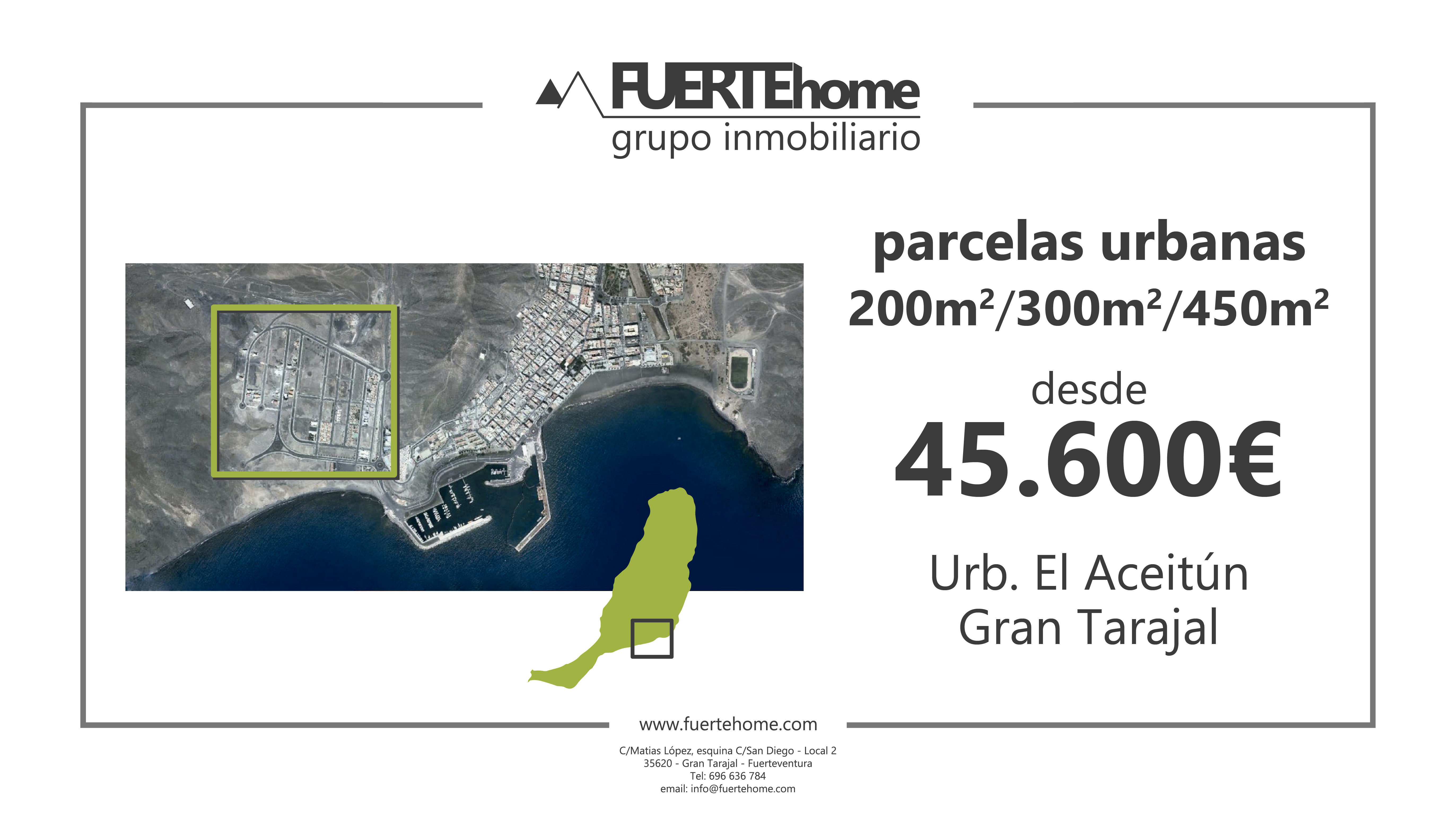 Parcelas urbanas &#8211; Urbanización El Aceitún, Gran Tarajal, Tuineje